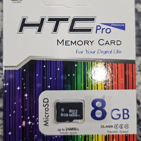 HTC Pro 8GB MicroSD Memory Card – Class 10, Up to 24MB/s Transfer Speed